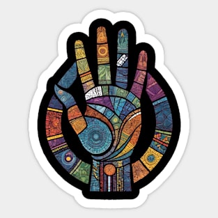 Mosaic Pattern Hand Sticker